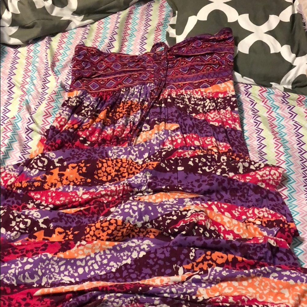 Floor length halter top dress